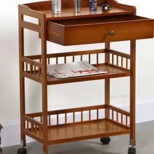 원목트롤리 왜건 웨건 빈티지 모던 미용실 바퀴 원목 테이블