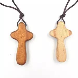 원목 나무십자가 목걸이 크리스천 새신자선물 전도선물 단기선교 수련회 단체 전도여행