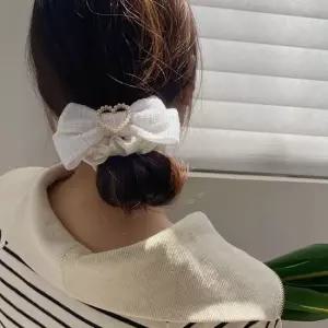 여성 하트 진주 트위드 큐빅 리본 곱창끈 곱창밴드 머리끈세트 곱창밴드 쉬폰곱창끈