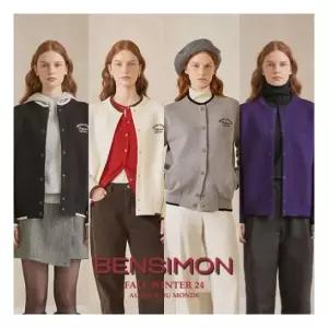 [벤시몽] 여성 더블 니트 보머 자켓 4종 택일