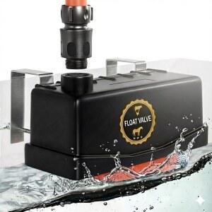 스톡 탱크 플로트 밸브 u2013 가축 물탱크 - 소, 염소, 닭고기 및 말용 | 연못, 분수, 수영장 3/4인치 커넥터 포함