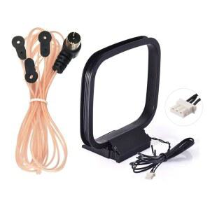 [미국배송] 소니 하이파이 시리즈 샤프 스테레오 시스템용 빙푸 75옴 FM 다이폴 안테나 3핀 AM 루프 실내 디지털 HD 라디오 블루투스 AV 수신기 오디오 비디오 홈 시어터