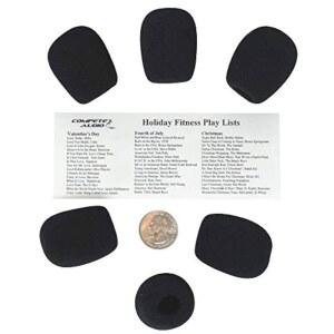 [미국배송] 오디오 L6 대형 폼 마이크 윈드스크린(마이크 커버) 6팩 데스크탑/헤드셋 피트니스 강사/게이머 팩 블랙과 경쟁하세요