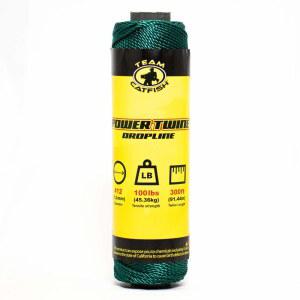 낚시, 부시크래프트, 원예, 주택 개량, 공예, 캠핑, 건설 등을 위한 팀 캣피쉬 파워 트윈 u2013 나일론 뱅크 라인(#12 라인) 300피트, 그린