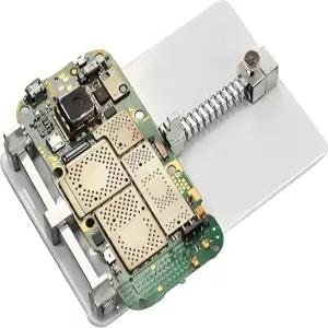 조절 가능한 PCB 홀더 - 전자 납땜 및 재작업을 위한 화이트 메탈 작업대 클램프