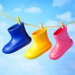 어린이 장화 주니어 남아 방수 아동 부츠 짧은