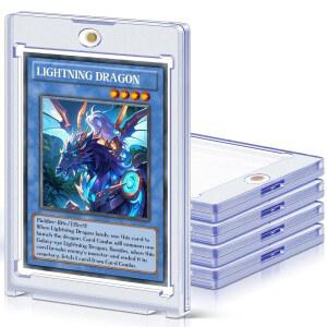 트레이딩 카드용 마그네틱 카드 홀더 5개, MTG 카드, 스탠다드 스포츠 야구 탑로더용 하드 슬리브 케이스 35개 포함