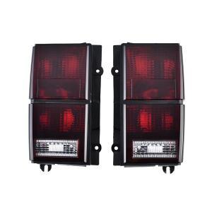 84-96 지프 체로키 XJ 테일 라이트 교체용 스타일 레드 스모크 렌즈 리어 램프 세트 (좌우) 호환