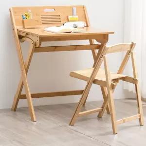 원목 접이식 폴딩 테이블 의자 간이책상 1인용 책상 세트