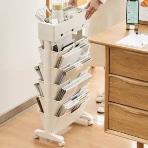 이동식책꽂이 책장 트롤리 선반 북카트 5단