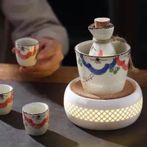 일본 도자기 도쿠리 A형 사케병 사케잔 술잔 사케데우기 세트