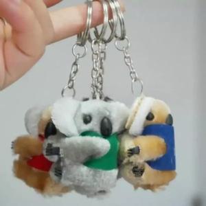 아밀상점 동물인형코알라 호주의 털주머니 곰 코알라 열쇠고리 열쇠고리 팔굽은 집게 스몰 a