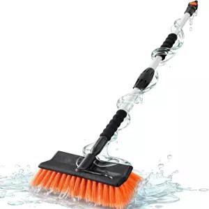 ARTIPOLY 51인치 세차 브러시(긴 핸들 포함) 확장 가능한 및 호스 부착 차량 RV SUV 트럭 보트 하우스