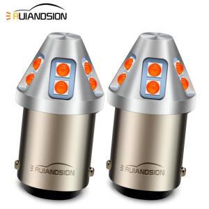 RUIANDSION LED 방향 지시등 브레이크 램프 10-60V BA15D 1142 P21/4W 1156 T20 7440 21/5W 2600Lm