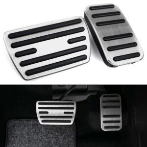 혼다 시빅 CRV 오디세이 파일럿 패스포트 리지라인 인사이트 액세서리 스포츠카 페달 풋 커버 브레이크 및 가속 패드 - 실버