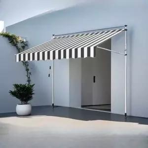 테라스어닝 설치 어닝 그레이 셀프 발코니 차양 지붕 천막