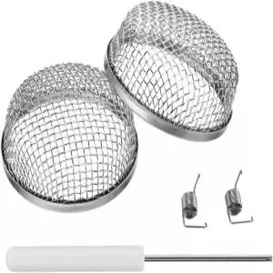 미아디 RV 퍼니스 통풍구 스크린 - 2팩 비행 곤충 벌레 커버 캠핑 히터 배기구 2.8인치 스테인리스 스틸