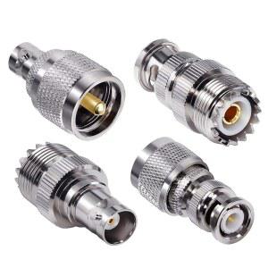 TUOLNK 4pcs PL259 SO239 to BNC 어댑터 동축 커넥터, BNC to UHF 어댑터 키트 암수 케이블 젠더 체인저 동축 커넥터 키트 CB 라디오, 라디오, 안테나, 확장 동축 케이블용