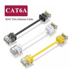 CAT6A RJ45 얇은 이더넷 케이블 크리스탈 헤드 기가비트 구리 네트워크 와이어 광대역 라우터 컴퓨터 홈 캐