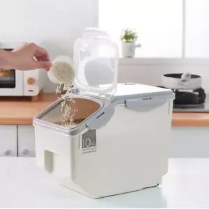 덮개형 시리얼디스펜서 쌀보관통 보관통 쌀보관 곡물통 씨리얼통 소분용기