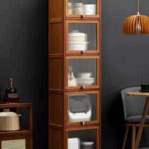 원목그릇장 접시장 다기 카페 레트로 진열장 찬장 옛날 유리