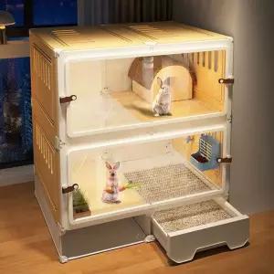 토끼 케이지 토끼집 토끼장 기니피그 펜스 투명 철장 사육장