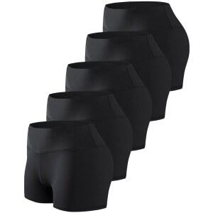 텔랄레오 5팩 3인치 /5인치 여성 배구 반바지 스판덱스 컴프레션 운동 성능 높은 허리 요가 바이커