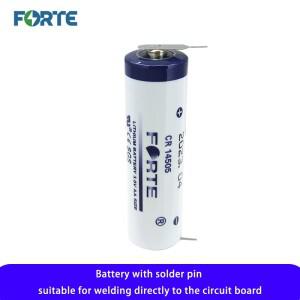 포르테 CR14505 용접 풋 포함 3V 일회용 리튬 망간 배터리 연기 경보  계량기 천연 가스 물