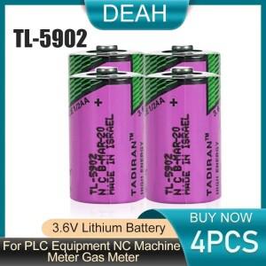 TADIRAN TL-5902 3.6V 1/2AA ER14250 LS14250 SL350 PLC 장비 미터 가스 용 1차 리튬 배터리 4개/세트