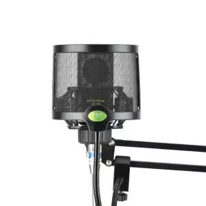 방풍망 마이크 라이브 전문 녹음 클립 거치대 금속망 필터 소음 방지 후드