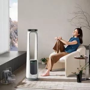 날개없는 타워형 선풍기 무소음 공기청정기 포름알데히드 제거 냉난방