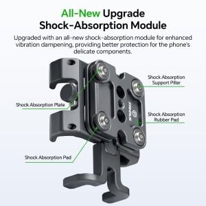 FANAUE 오토바이 자전거 전화 홀더 마운트 알루미늄 합금 진동 댐퍼 ATV/UTV 스쿠터 핸들 바 GPS 클립