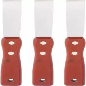 uxcell 퍼티 스크레이퍼 1 스테인리스 스틸 나이프 나무 손잡이 드라이월 3Pcs용