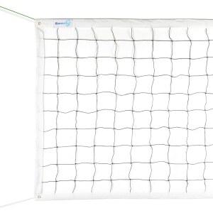 실내외 정원을 위한 강철 와이어가 달린 사웅 배구 네트 캠퍼스 뒷마당 수영장 파크 비치 휴대용 게임 표준 크기(32피트 x 3피트) 폴 포함되지 않음