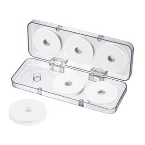 파티킬 2.64인치 낚싯줄 스풀, 1세트/6팩 EVA 폼 낚싯감 보드 플레이트 플라이 낚싯줄 보관 케이스 포함, 흰색