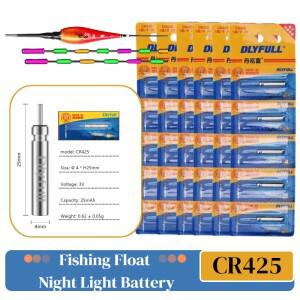 CR425 빛나는 낚시 플로트 배터리 전자 야간 5피스 어둠 속잉어/메기 방수