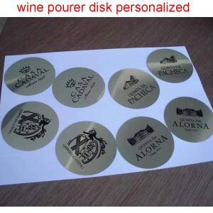 와인 푸어러 붓는 디스크 세트 프로모션 선물 바 액세서리에 프린팅된 맞춤형 로고