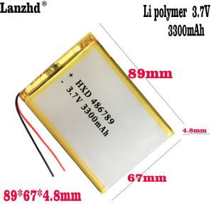리튬 폴리머 충전식 배터리 GPS DVD PDA 패드 전자책 카메라 태블릿 PC 노트북용 3.7V 3300mAh li-po 48678