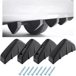 KBAEY 4 PCS 카 리어 하부 범퍼 윙 립 디퓨저 샤크 핀 차량 스포일러 장식 자동차 트럭 SUV용 나사가 달린