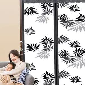 우유백 우풍 방수천막 창문틈새 방풍비닐 투명 막이 자석 커튼 차단 바람 외풍