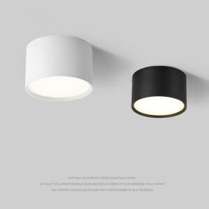 초박형 표면 장착형 다운라이트 원형 LED 무펀치 천장 투광등 상업용 사무실 복도 버킷 조명