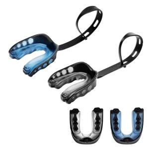 스트랩과 케이스가 있는 2팩 축구 마우스가드, 마우스가드 청소년 마우스피스, 복싱, 농구, MMA, 라크로스, 하키, 및 청소년용