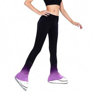 조이캔 피겨 스케이팅 팬츠 여자 핑크 폴리스터 플리스 퀄리티 스톤 아이스 레깅스