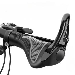 산악 자전거 핸들 바 그립 충격 흡수 방진 양측 잠금 고무 하위 쌍