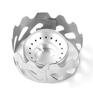 소형 스테인레스 스틸 바람막이 미니 스토브, 알루미늄 버너, 휴대용 캠프 스토브, 캠핑 하이킹 생존용, 40ml