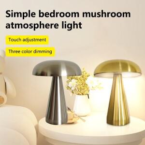 Led 버섯 밤 빛 충전식 테이블 램프 침실 사무실 책상 레스토랑 호텔 바 장식 디 밍이 가능 독서 조명