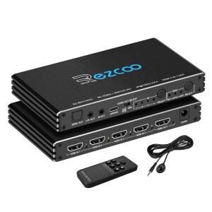 [미국배송] HDMI 스위치 8K 4X1 120HZ 48GBP HDCP 2.3 ARC VRR CEC 스위처 4 IN 1 OUT 포트 셀렉터 IR 리모컨 3D HDR 10 D-O-L-B-Y ATMOS QLED TV PS5 XBOX FIRE STICK ROKU BLU RAY 프로젝터