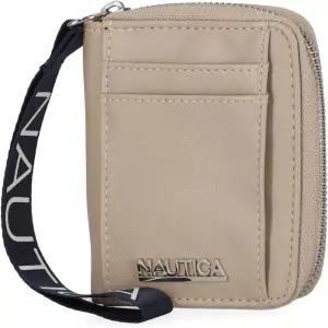 노티카 에버글레이즈 여성용 소형 지갑 컴팩트 얇은 손목시계 신분증 창이 있는 신용카드 지퍼 코인 타우페