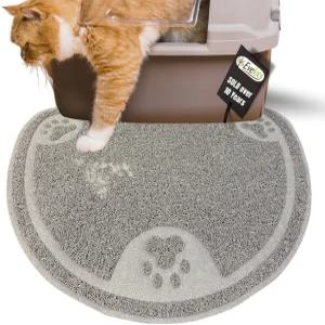 에벨롯 고양이 깔때기 매트 - 상자에서 깔때기와 지저분함을 가둡니다. 흡수성 소변 방지 및 방수 바닥