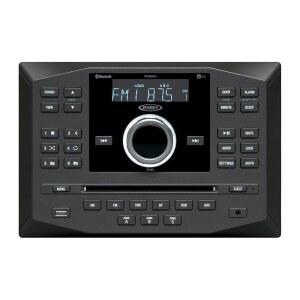 Jensen JWM62A AM FM DVD CD USB AUX App Ready Bluetooth 월마운트 스테레오 w / 앱 제어 3 스피커 존 8 출력 8X 6와트 장치로부터 블루투스 오디오 A2DP 및 RCP 수신